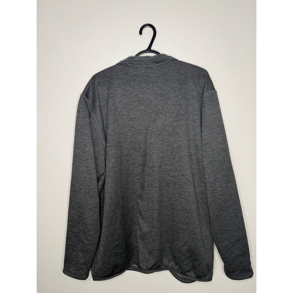 The North Face Mens XXL Full Zip Fleece Jacket Gray Heathered Mock Neck - Picture 4 of 7